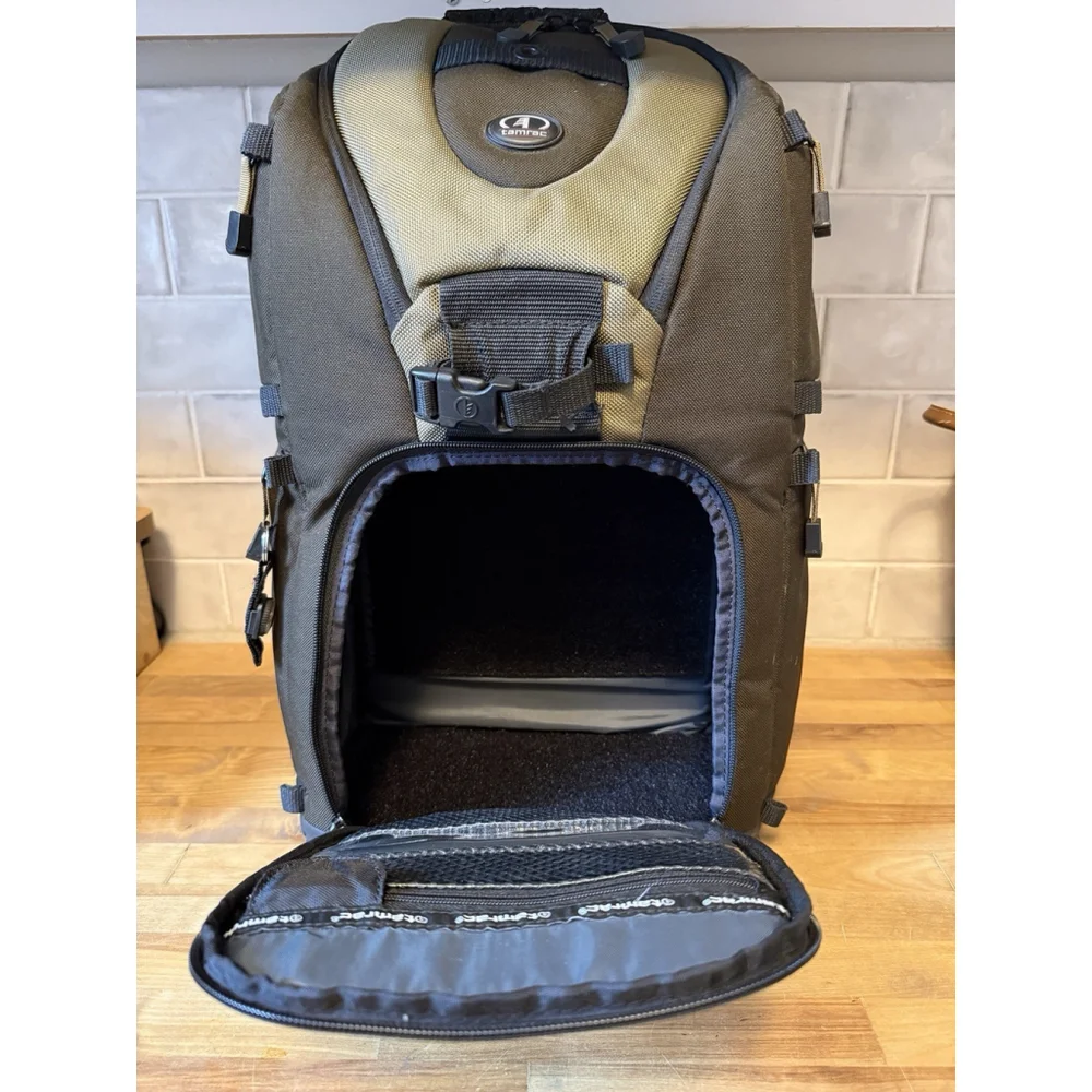 Tamrac 5788 Evolution 8 Photo Sling Camera Bag‎ Backpack Brown/Olive & Tan READ